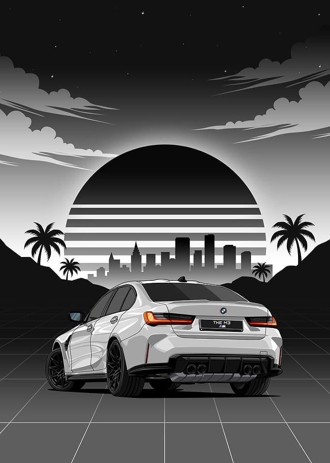 White BMW M3 Sedan