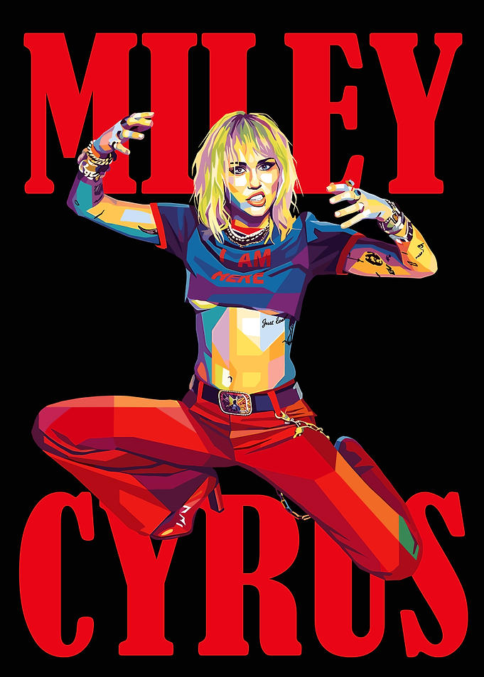 Miley Cyrus Pop Art Portrait