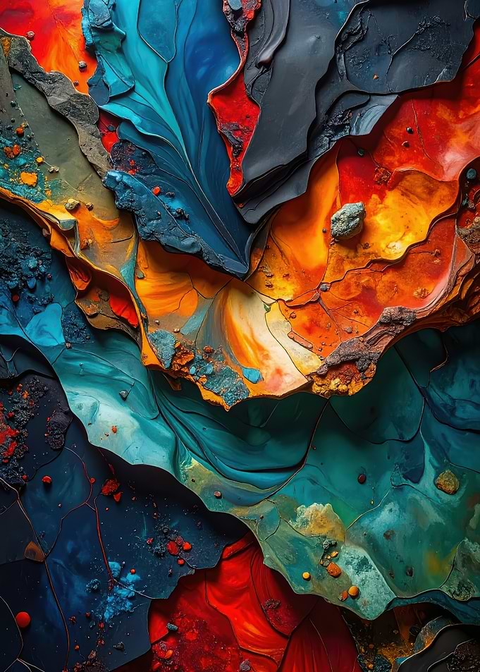 Abstract Textured Layers of Color