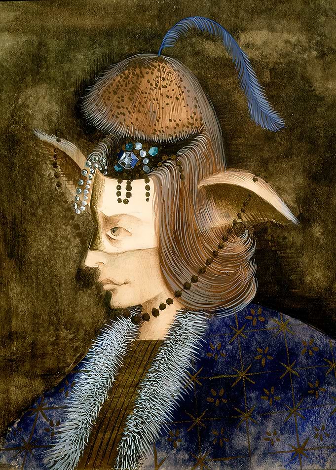 Remedios Varo Portrait of a Person in Ornate Headdress