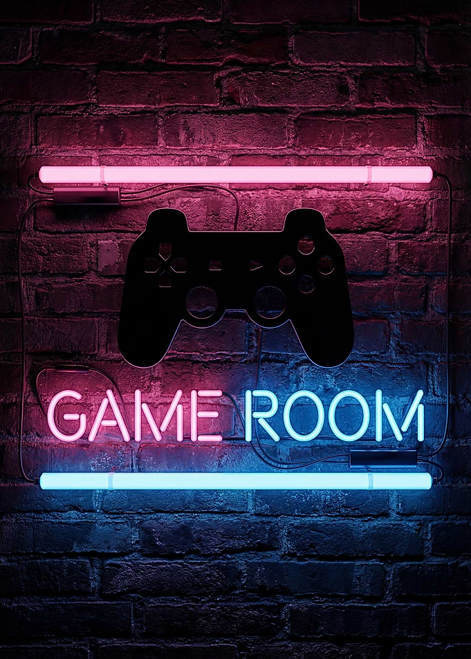 Neon Game Room Sign