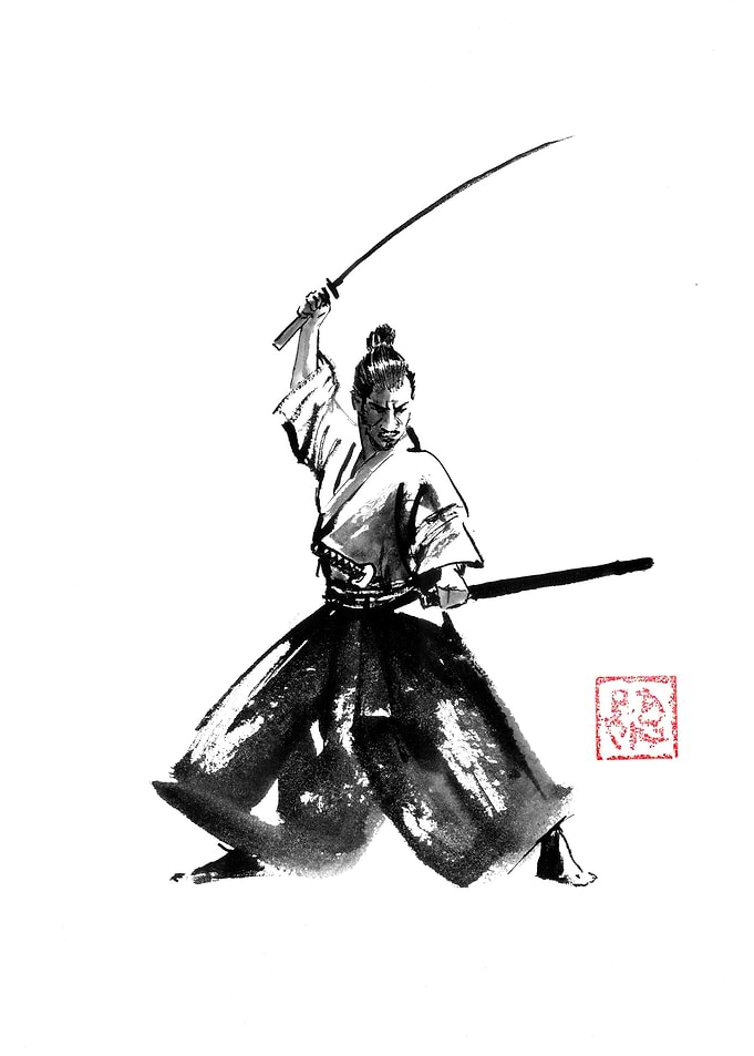 Samurai Warrior in Action