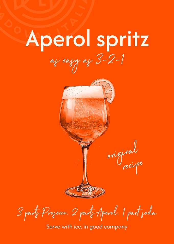 Aperol Spritz Recipe Retro Orange Cocktail Art