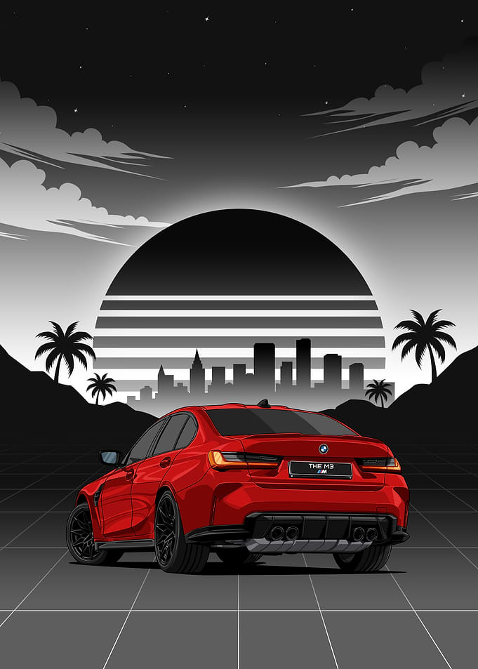 Red BMW M3