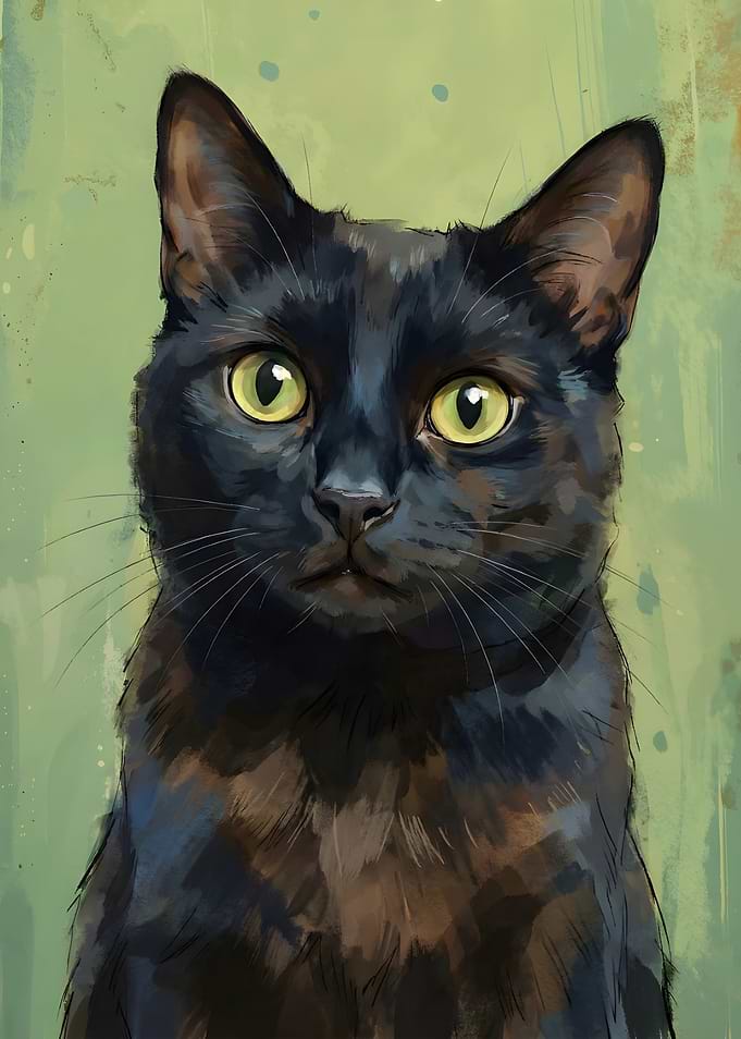 Black Cat Portrait