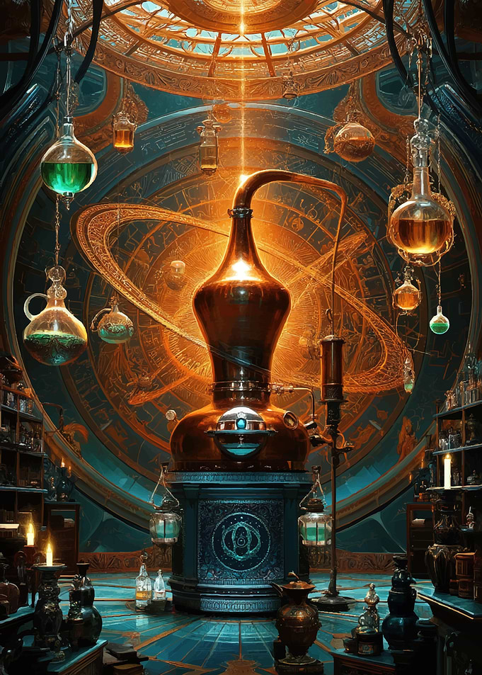 Alchemist's Laboratory with Celestial Orrery