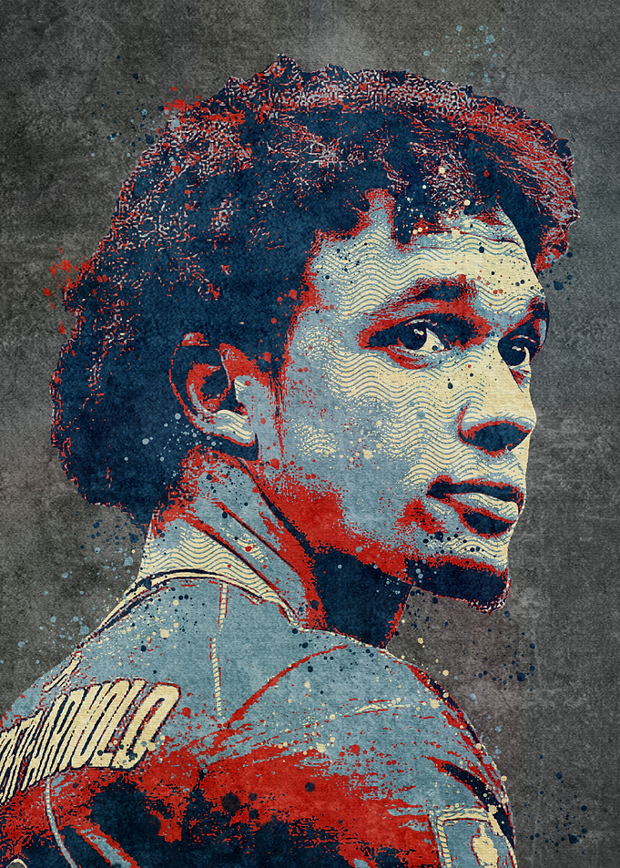 footballer Pop Art Portrait