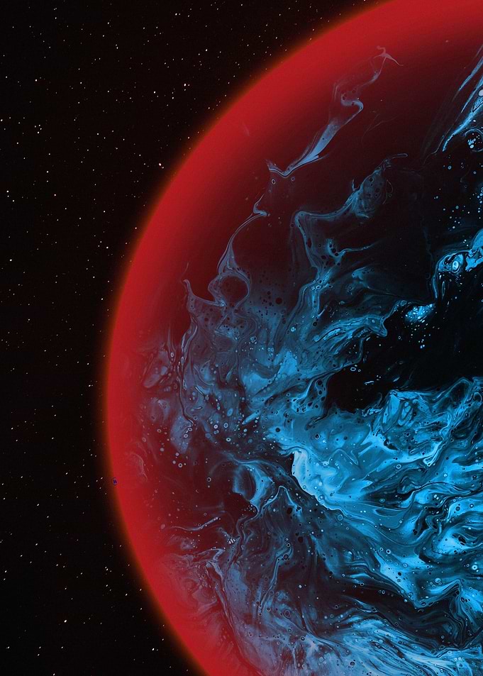 Abstract Planet in Space