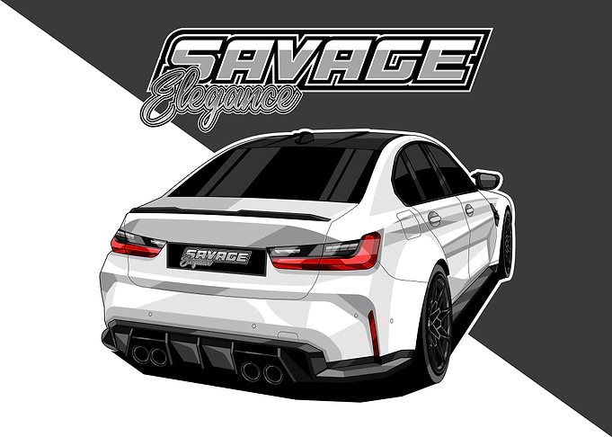 White Germany Performance Car