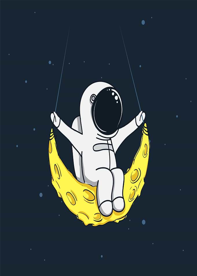 Astronaut on a Moon Swing