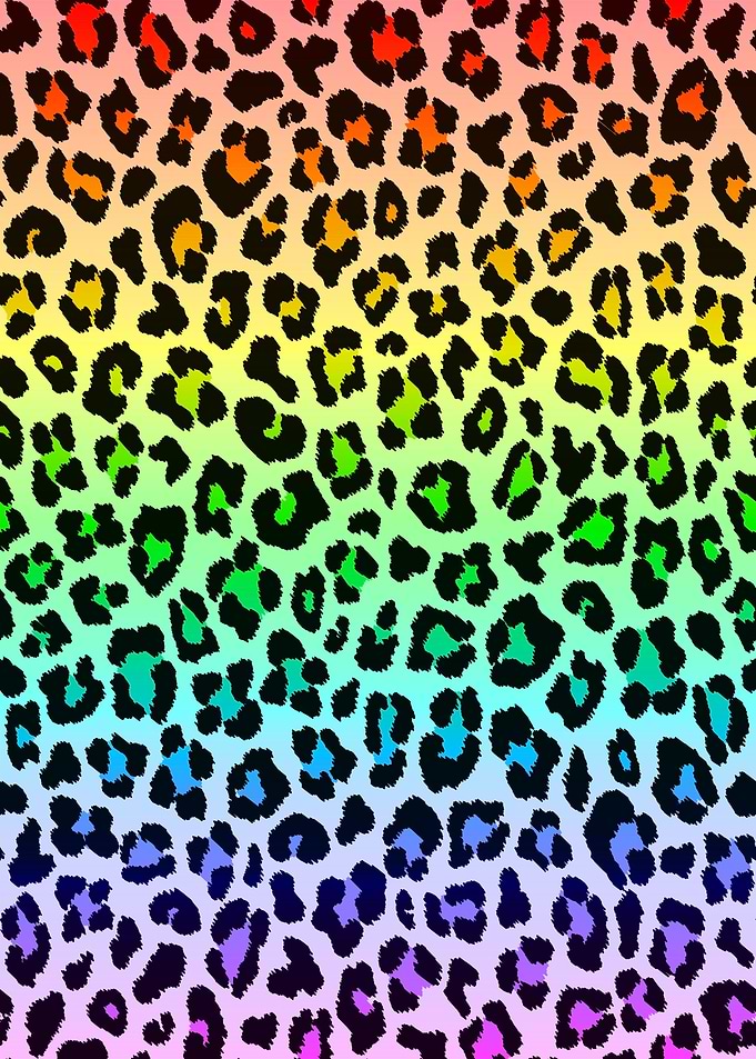 Rainbow Leopard Print Pattern