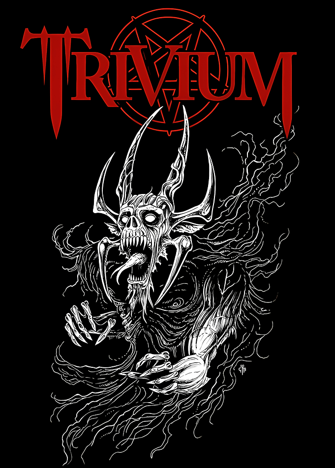 Trivium Band Logo with Demon