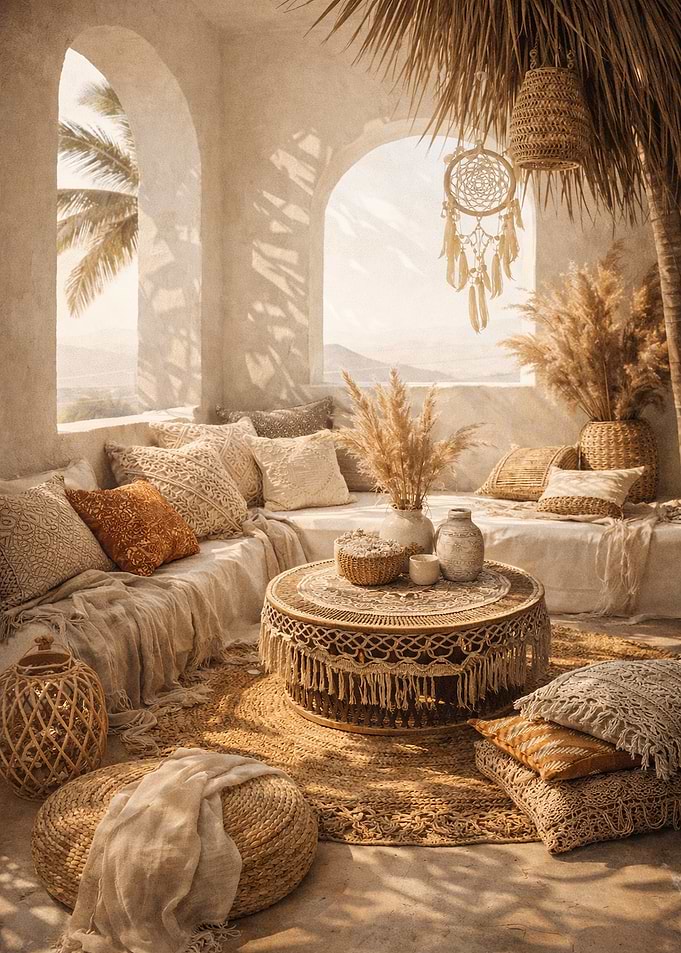 Bohemian Balcony Oasis