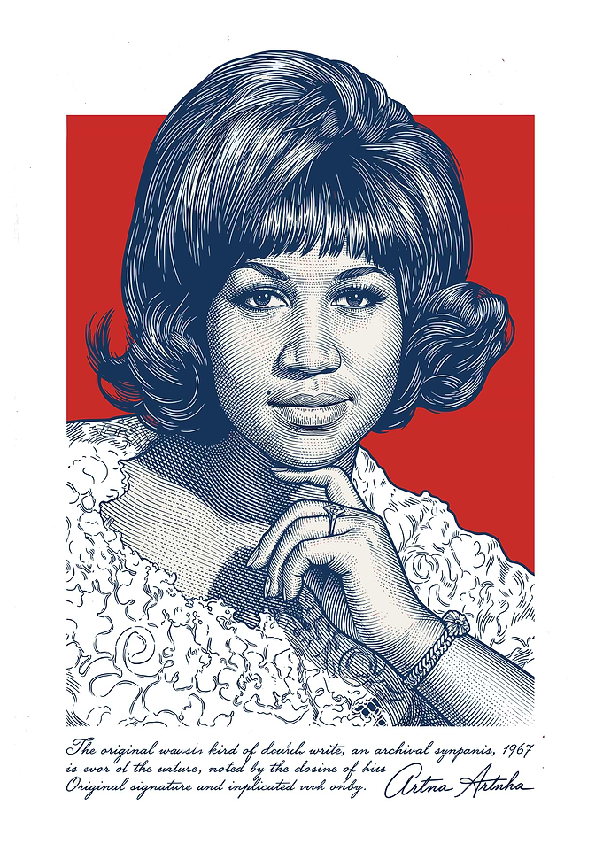 Aretha Franklin Portrait