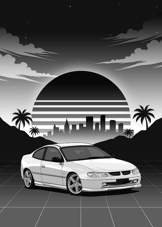 White Holden Coupe Concept 1998