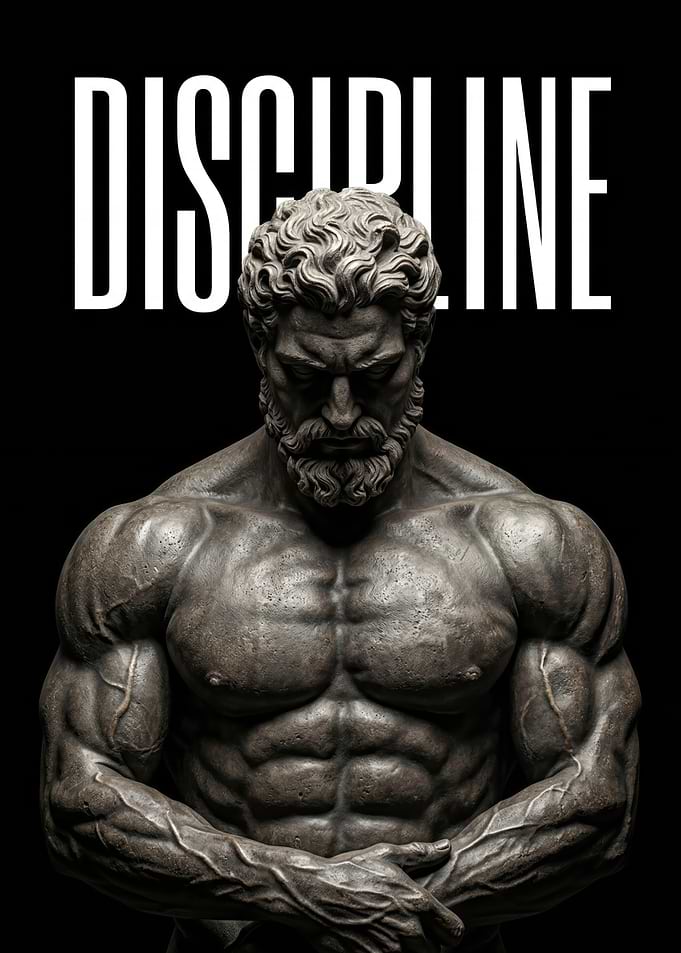 Discipline Statue Motivational Art
