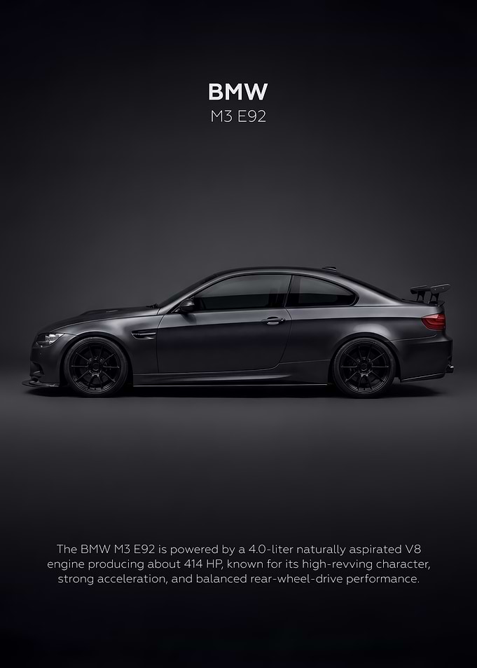 BMW M3 E92 Side Profile