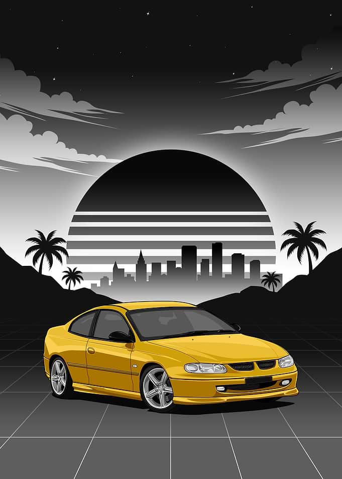 Yellow Holden Coupe Concept 1998