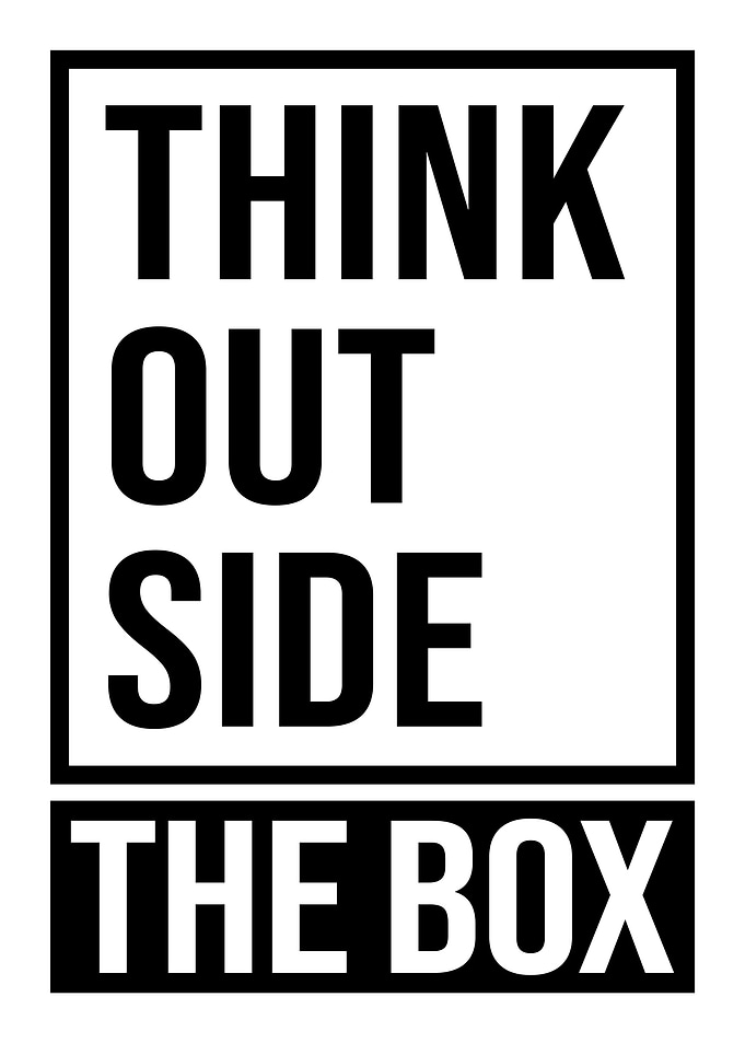 Think Outside The Box Text Art