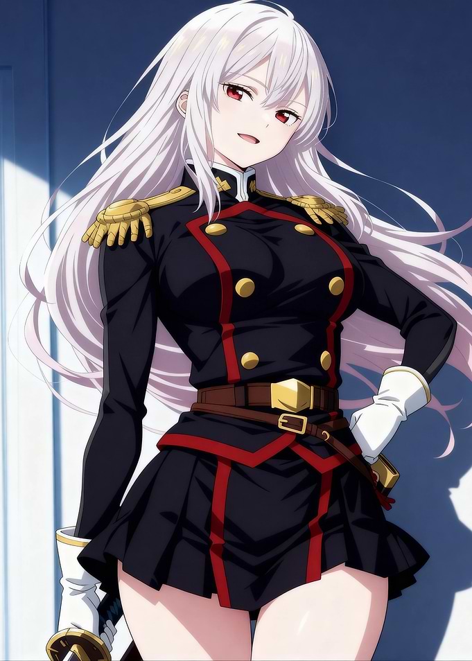 Anime Girl in Military Uniform