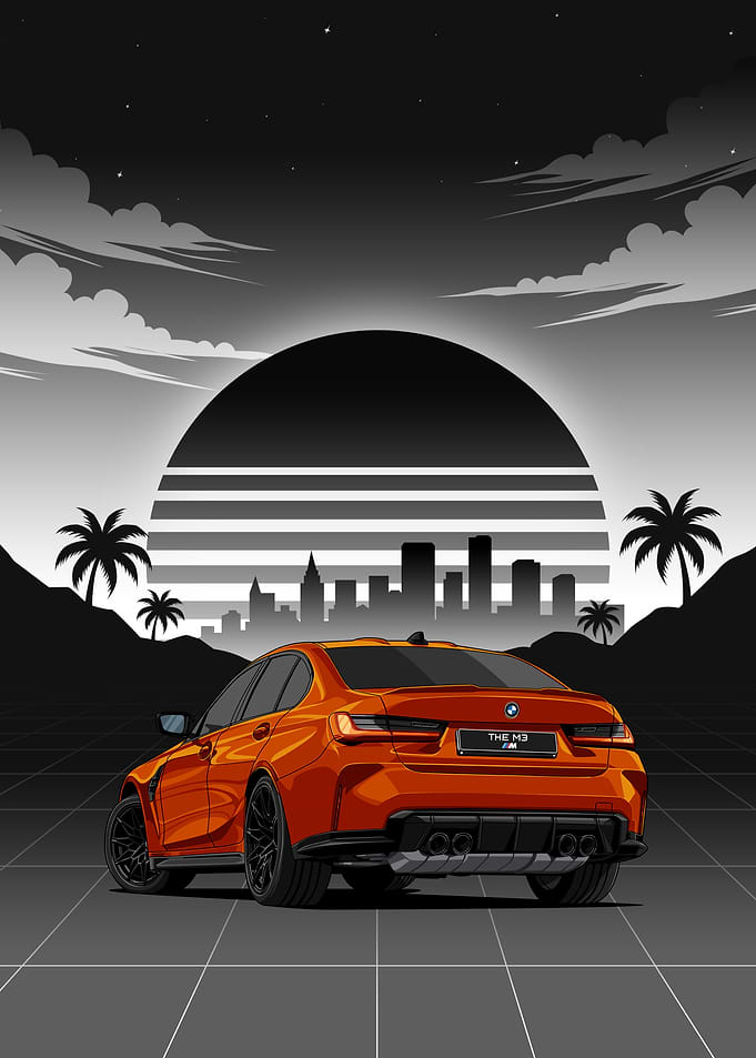 Orange BMW M3