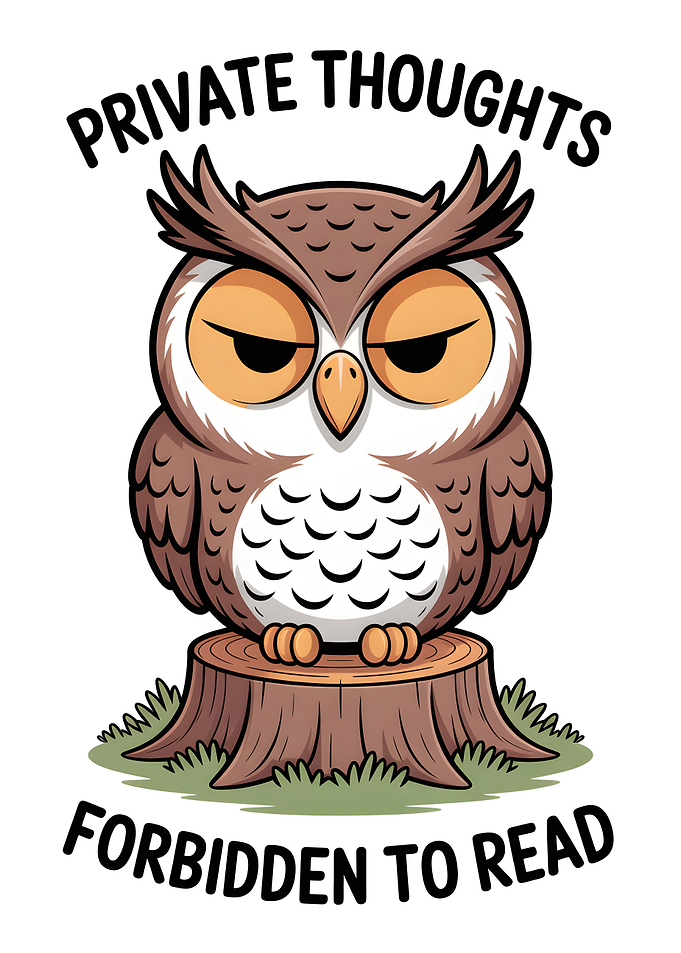 Funny Owl 'Private Thoughts'