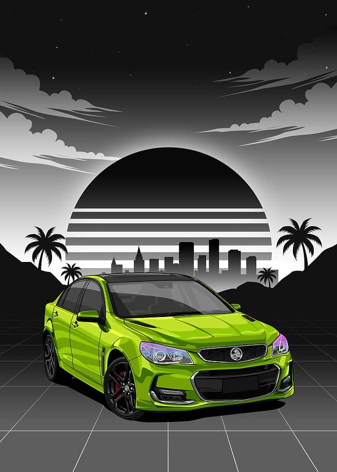 Lime Holden VFII Commodore 2016