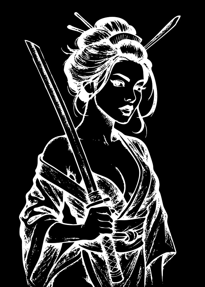 Geisha Warrior with Katana