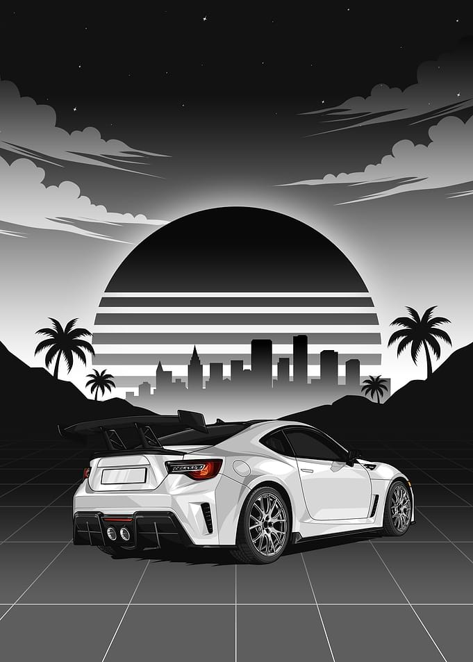 White Subaru BRZ STI Performance
