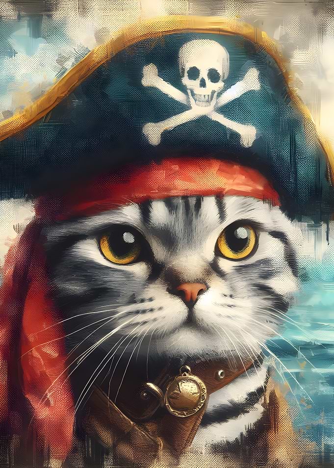 Pirate Cat Portrait