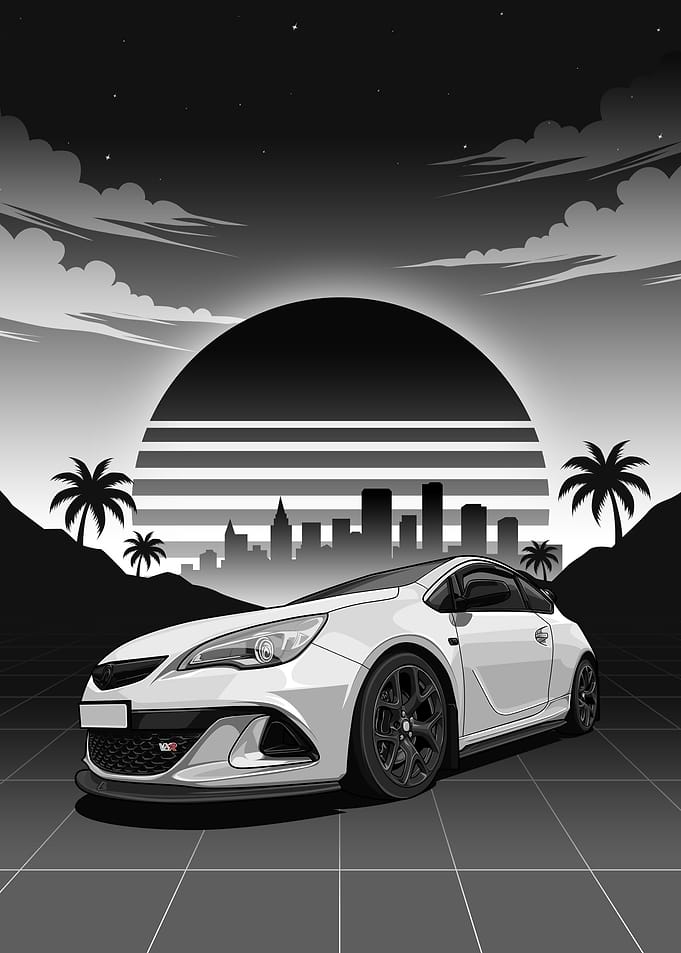 White Vauxhal Astra GTC