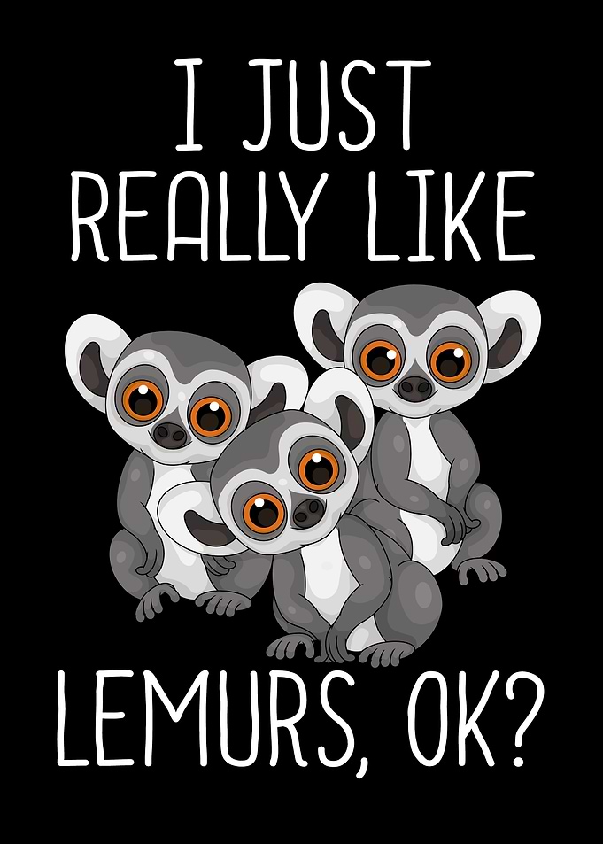 Cute Baby Lemur Monkey Lover Kids Lemur