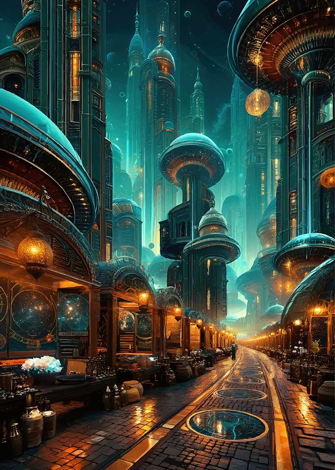 Futuristic Cityscape Market