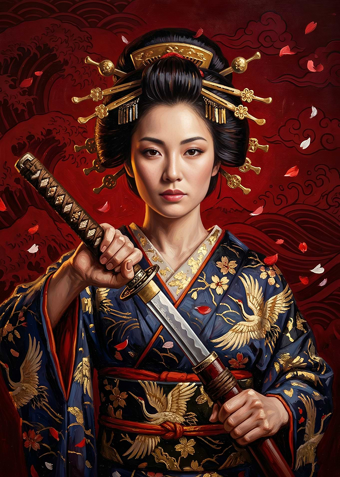 Geisha Warrior with Katana