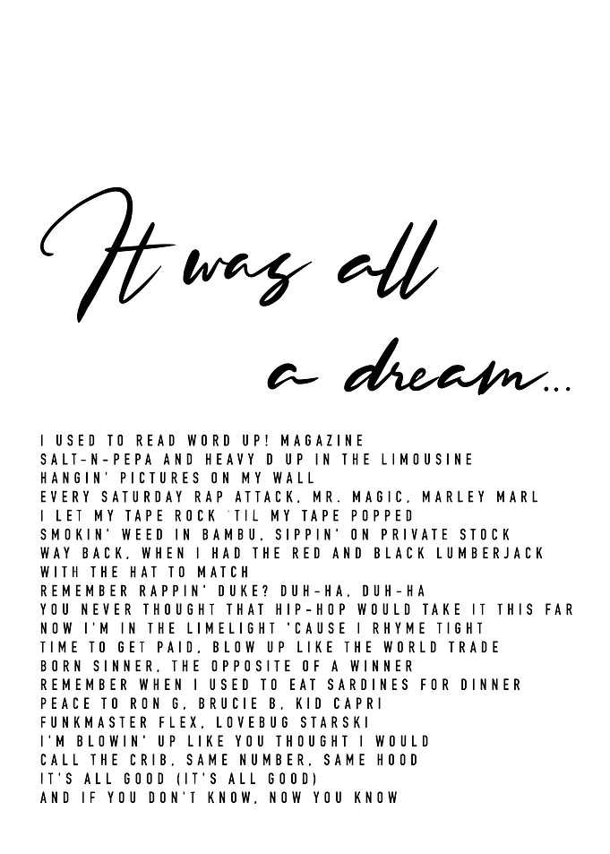 It Was All A Dream