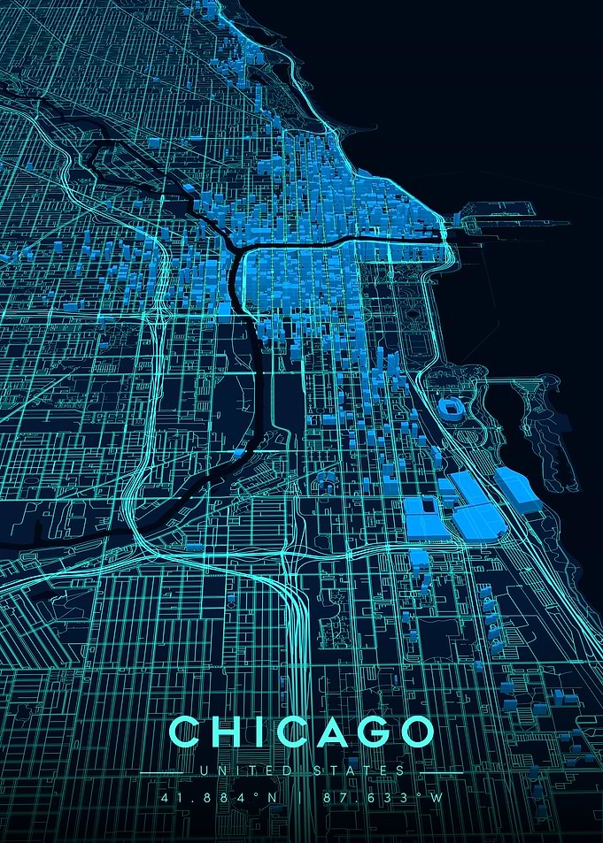 Chicago City Quantum Hologram