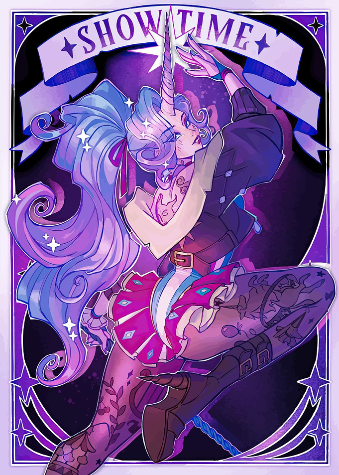 Showtime Unicorn Character Art