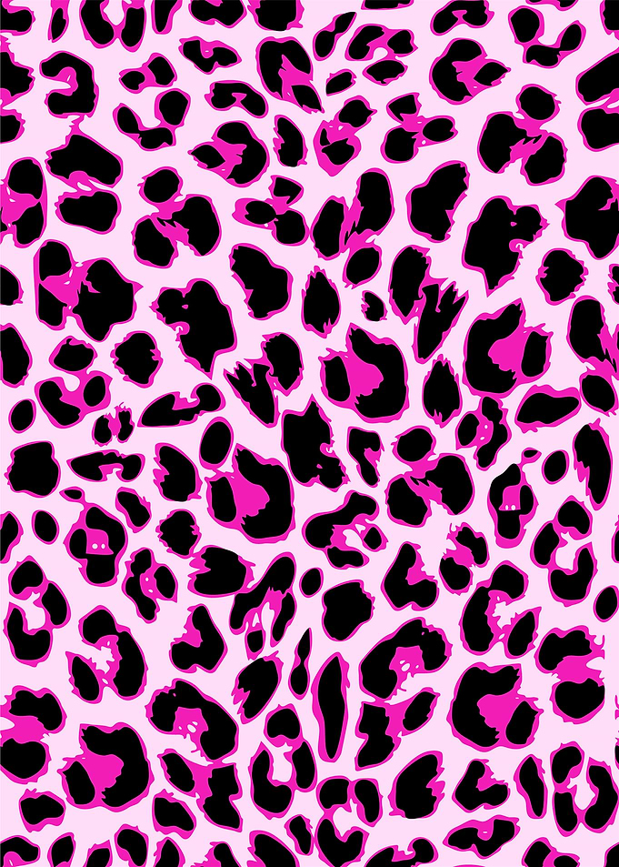 Pink and Black Leopard Print