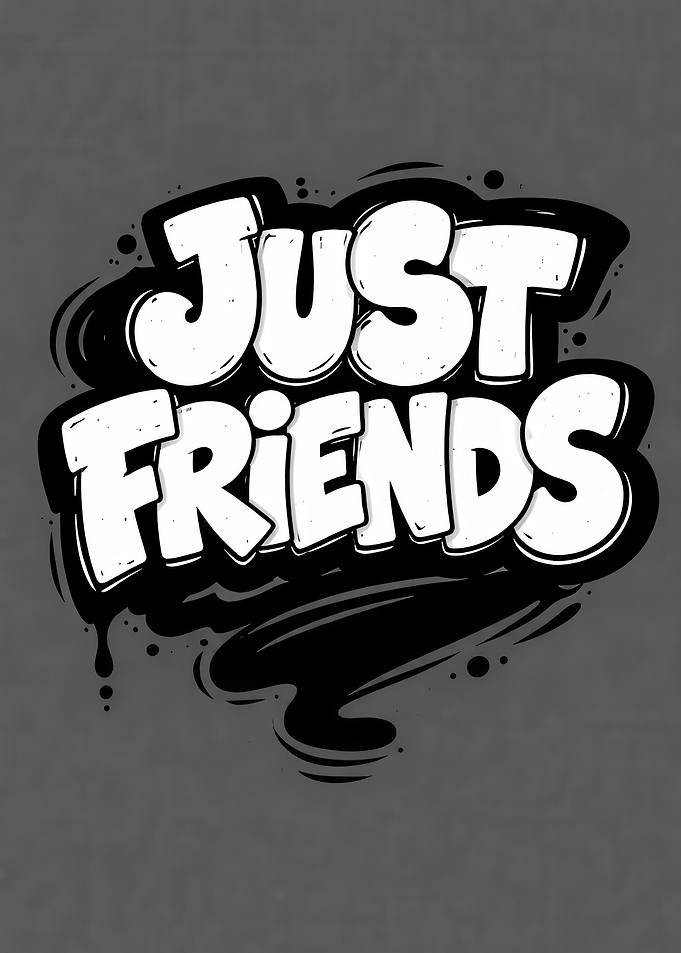 Just Friends Graffiti Text Art