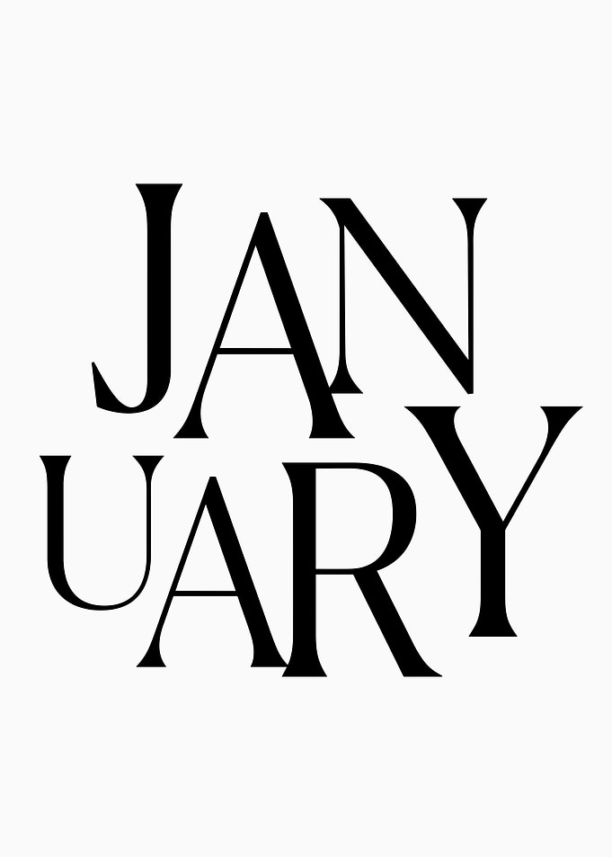 January Text Art
