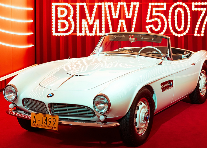 White BMW 507 Convertible