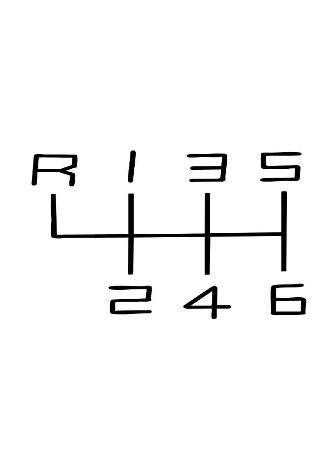 Manual Gear Shift Pattern
