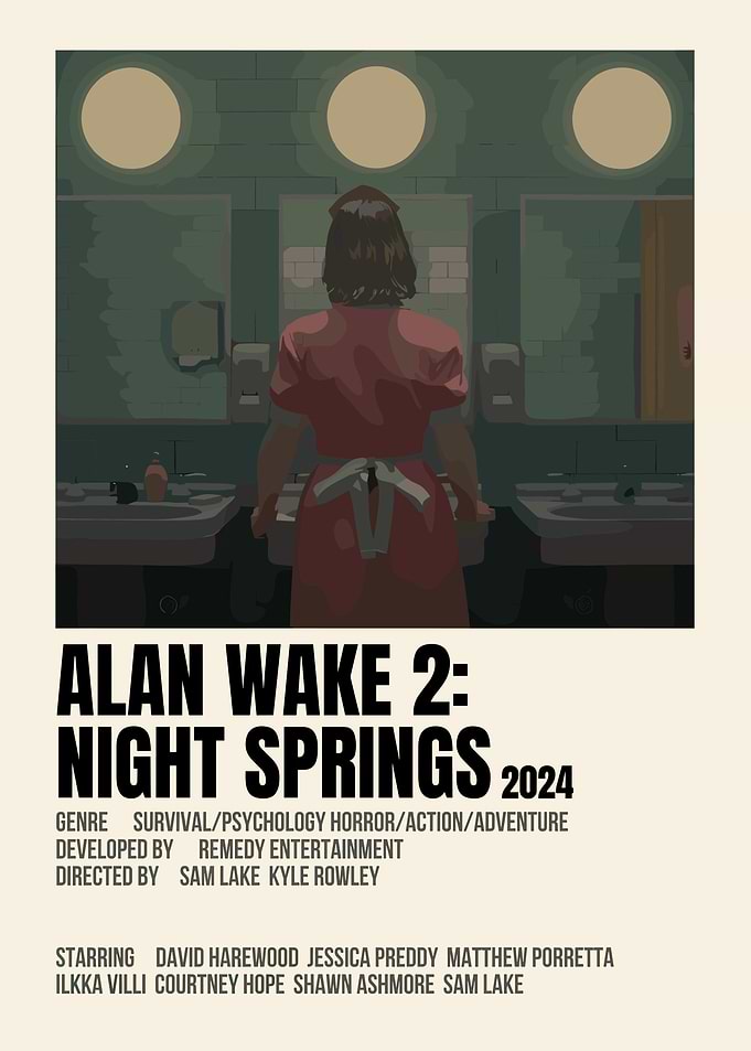 Alan Wake 2 Night Springs Poster