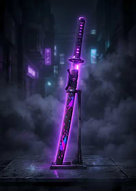 Cyberpunk Katana on Display