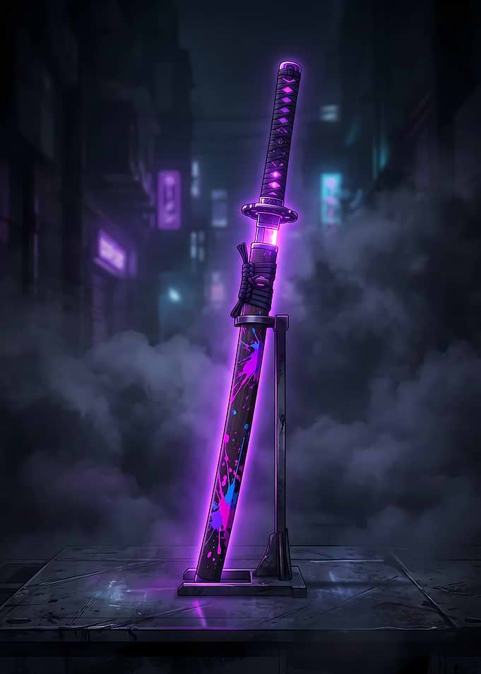 Cyberpunk Katana on Display