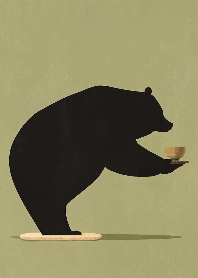 Bear Serving Tea