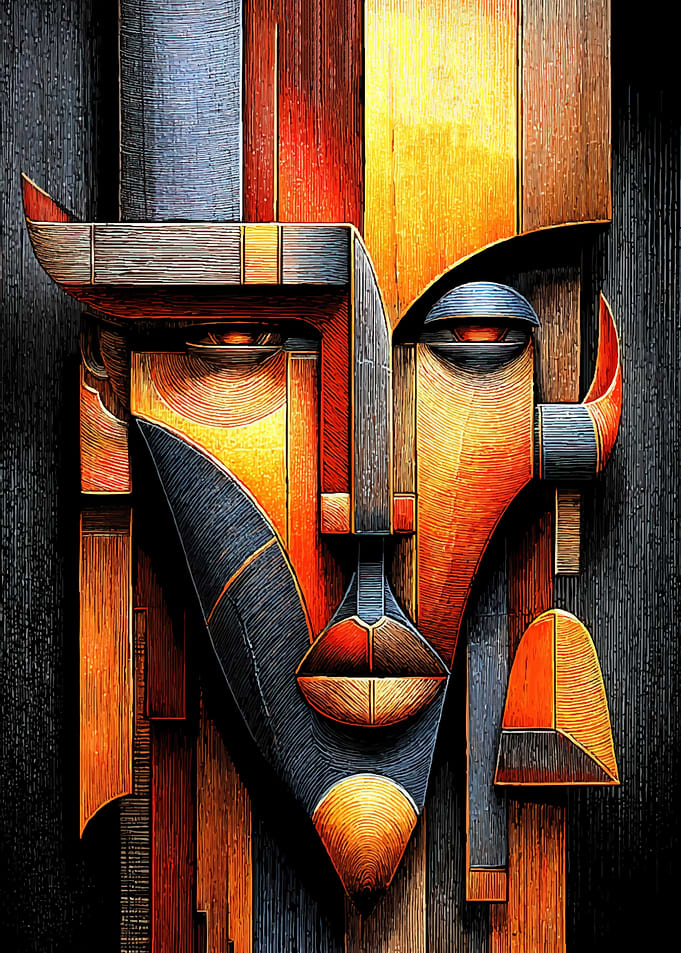 Abstract Tribal Mask