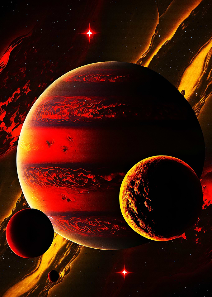 Fiery Planets in Deep Space