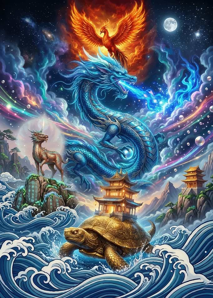 Mythical Creatures in Cosmic Landscape