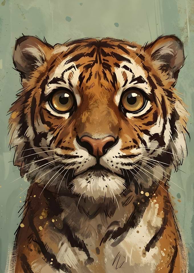 Close-up Portrait of a Tiger